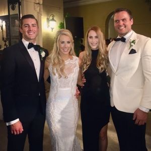 bebe Black Fitted Side High-Low: XS